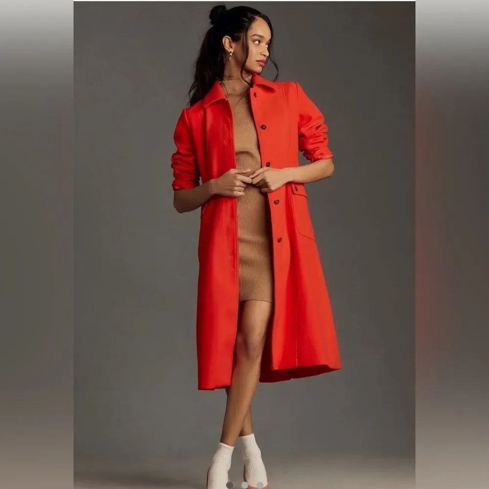 Anthropologie Buttondown Duster Coat NWT